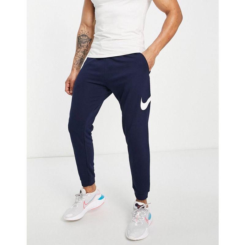 Activewear Uomo Nike Training - Dri-FIT - Joggers affusolati blu navy con logo Nike