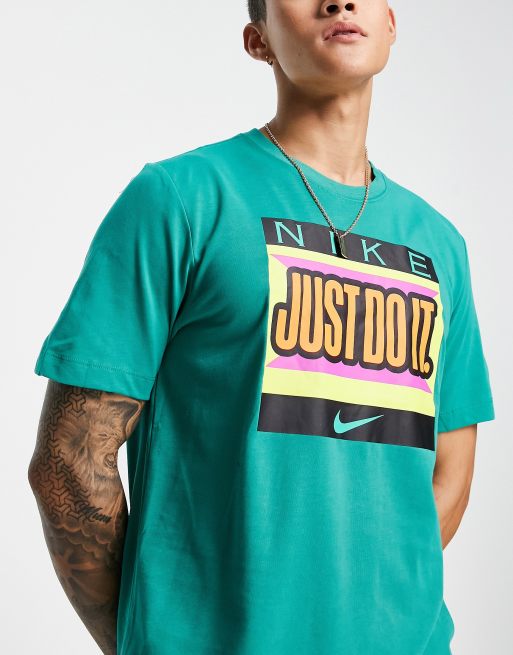 Nike Training Dri FIT Just Do It graphic t shirt in green