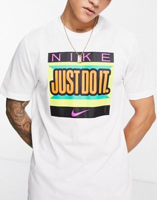 Nike Training Dri-FIT Just Do It graphic t-shirt in white