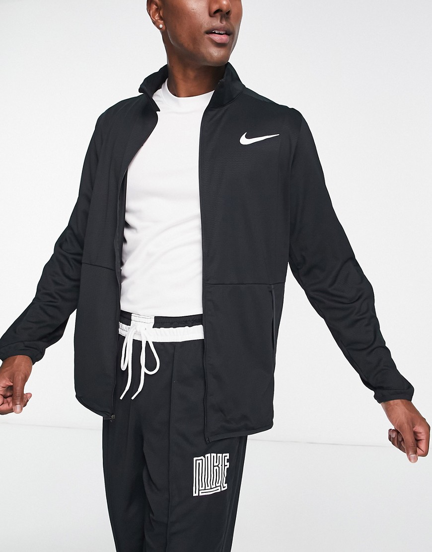 Nike Training Dri-FIT knitted jacket in black