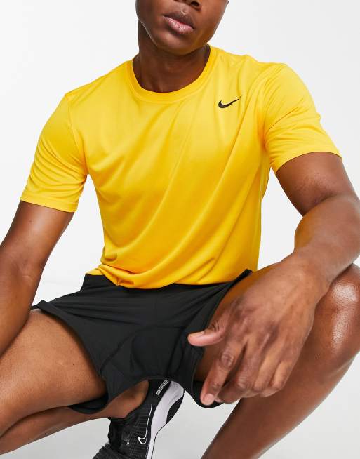 Yellow nike store training top