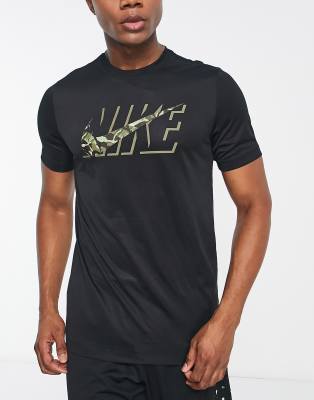 Nike Training Dri-Fit logo t-shirt in black | ASOS