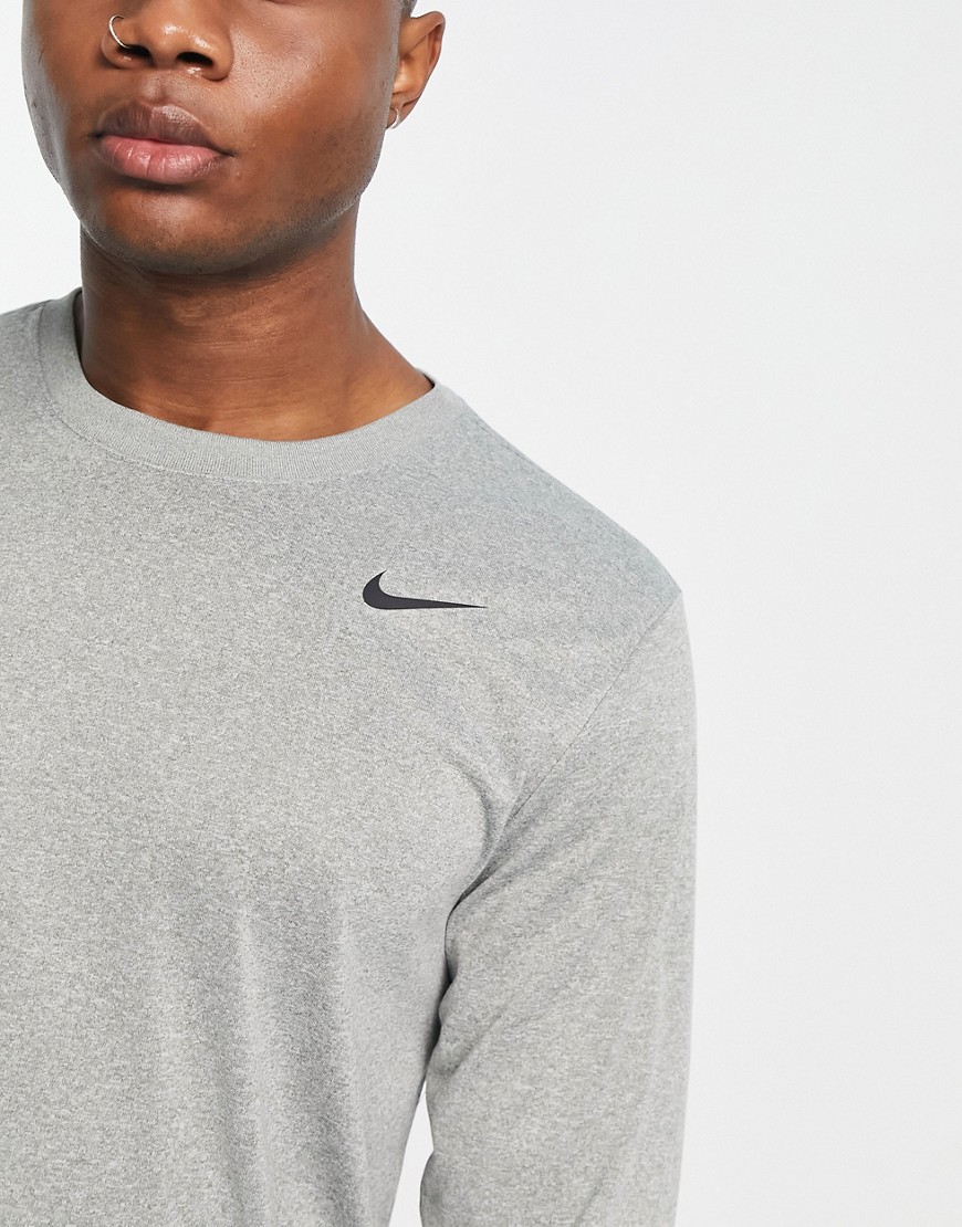 Dri-Fit - Maglietta a maniche lunghe grigia-Grigio - Nike Training T-shirt donna  - immagine3