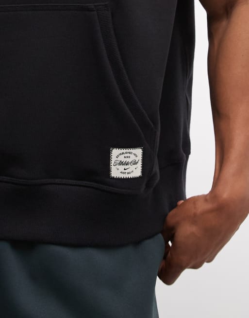 Nike Training - Dri-FIT - Mouwloze fleece hoodie in zwart, 5 van 5