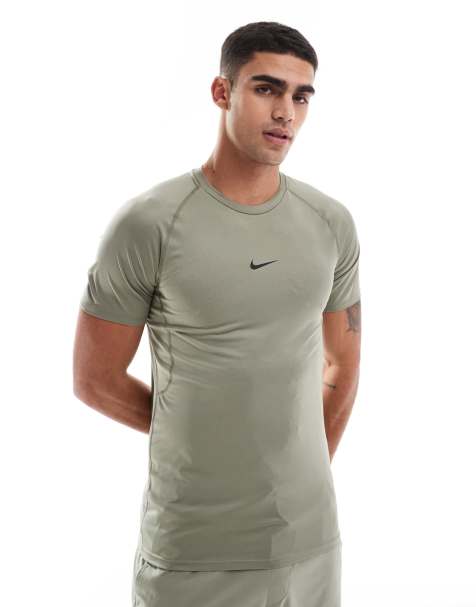 Nike Training Dri-FIT muscle fit t-shirt in khaki - view 1