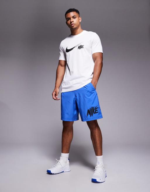 Nike Training – Dri-FIT – Niebieskie szorty o długości 9 cali