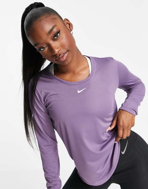 Womens nike long hot sale sleeve dri fit