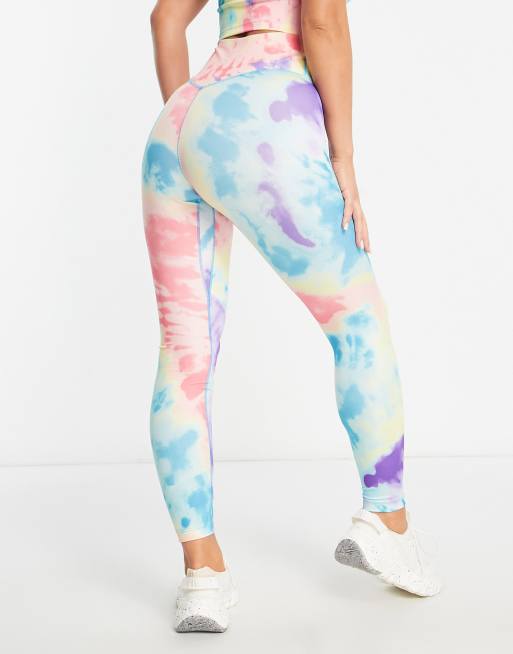 Nike Training Dri-FIT One mid-rise 7/8 tie dye leggings in multi