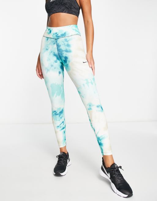 Nike / Women's One Dri-FIT Mid-Rise Tie-Dye Tights