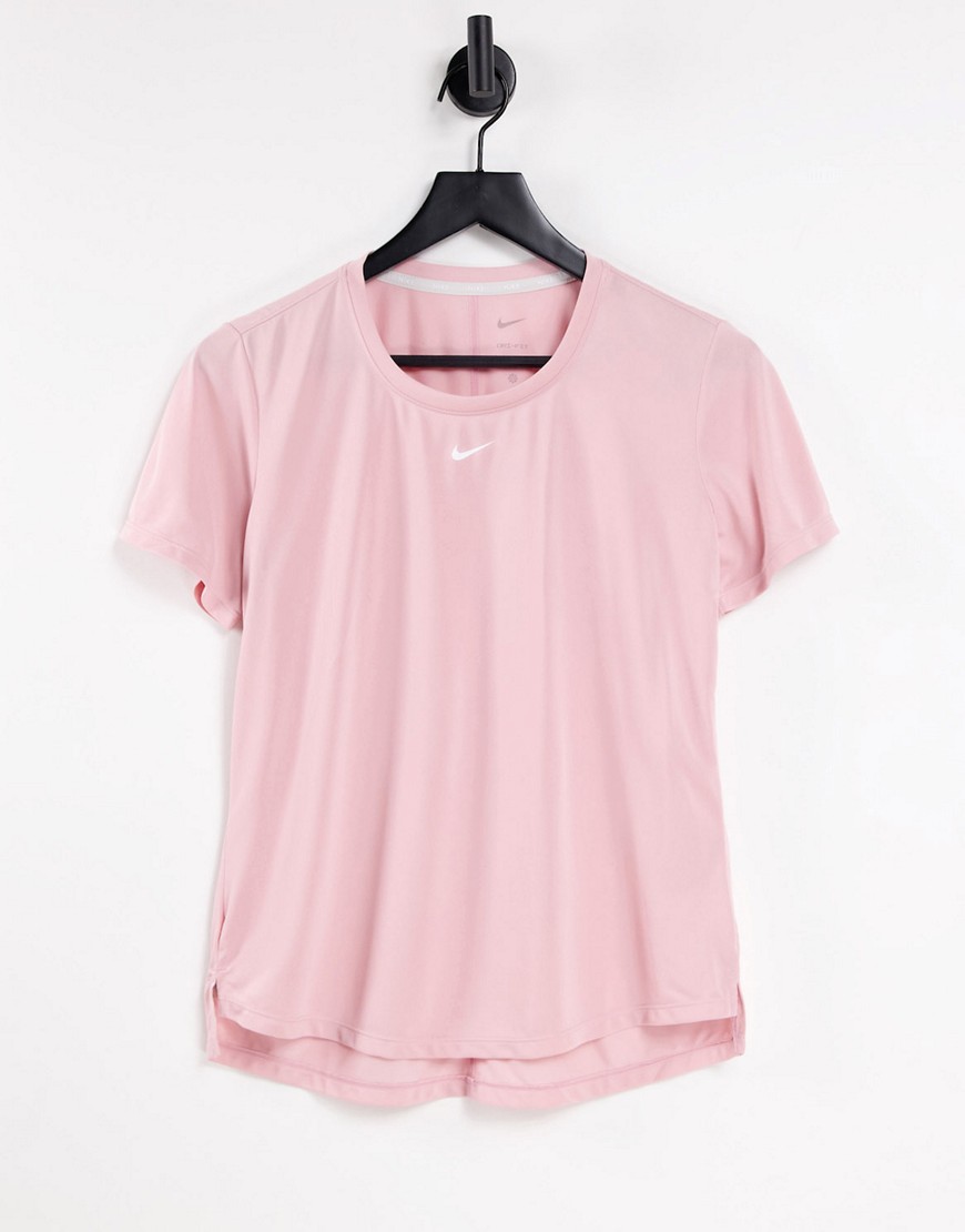 Nike Training Dri-FIT One t-shirt in pale pink