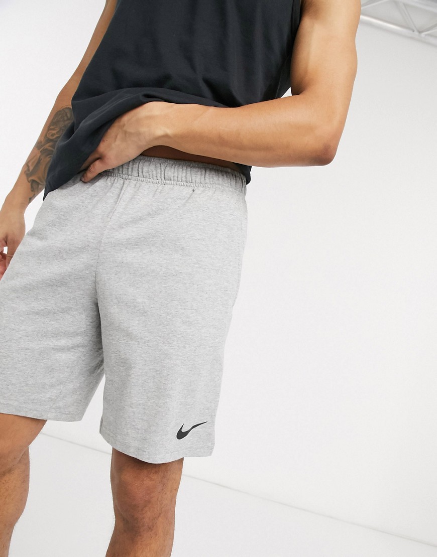 Nike Training - Dri-Fit - Pantaloncini in cotone grigio
