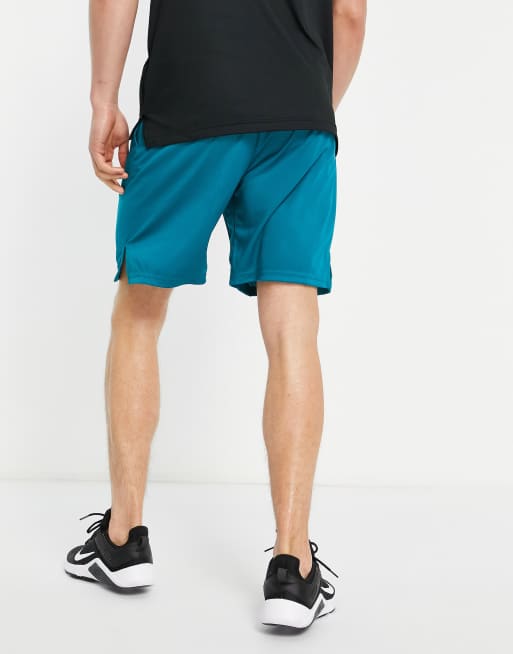 Nike Training - Dri-Fit - Pantaloncini verde-azzurri, 3 di 4