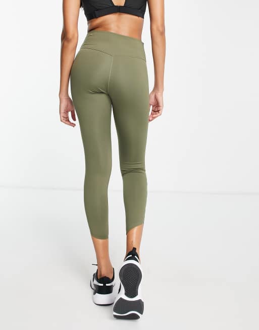 Nike Training One Dri-FIT midrise leggings in khaki