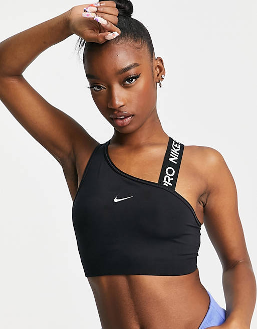 asos.com | Nike Training Dri-FIT asymmetric non-padded sports bra