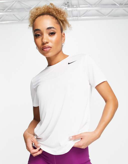 Nike Training Dri FIT relaxed T shirt in white