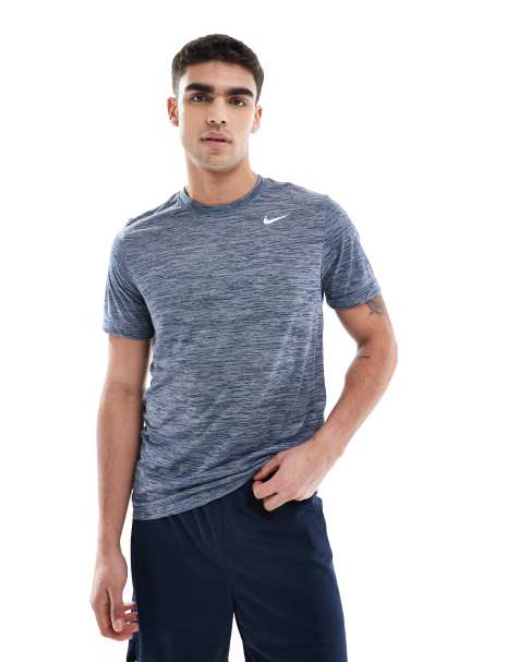 Nike Training Dri-Fit Reset space dye t-shirt in blue - view 1