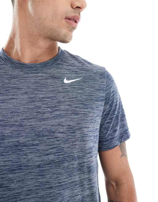 Nike Training Dri-Fit Reset space dye t-shirt in blue, 3 of 4