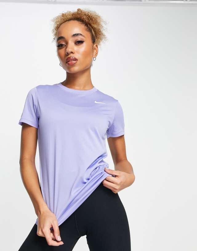 Nike Training Dri-FIT short sleeve t-shirt in lilac