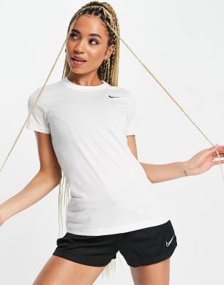 Nike Training Dri-FIT short sleeve T-shirt in white