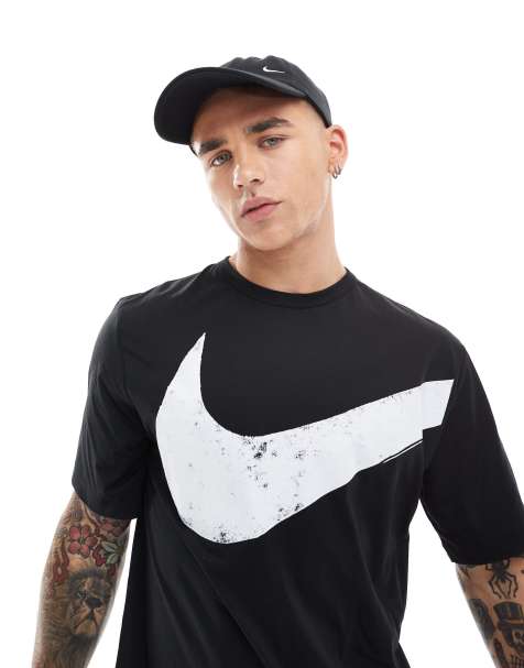 Nike Training - Dri-FIT - Sort T-shirt med grafisk swoosh-logo - view 1