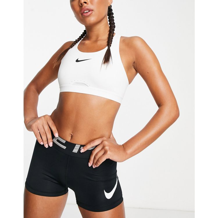 Nike Training – Dri-FIT – Sport-BH in Schwarz mit hoher Stützfunktion und  Swoosh-Logo