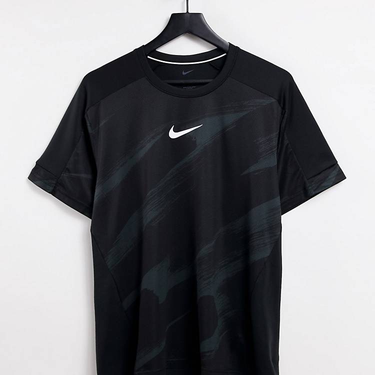 backup hiking retail Nike Training Dri-FIT Sport Clash graphic t-shirt in black | ASOS