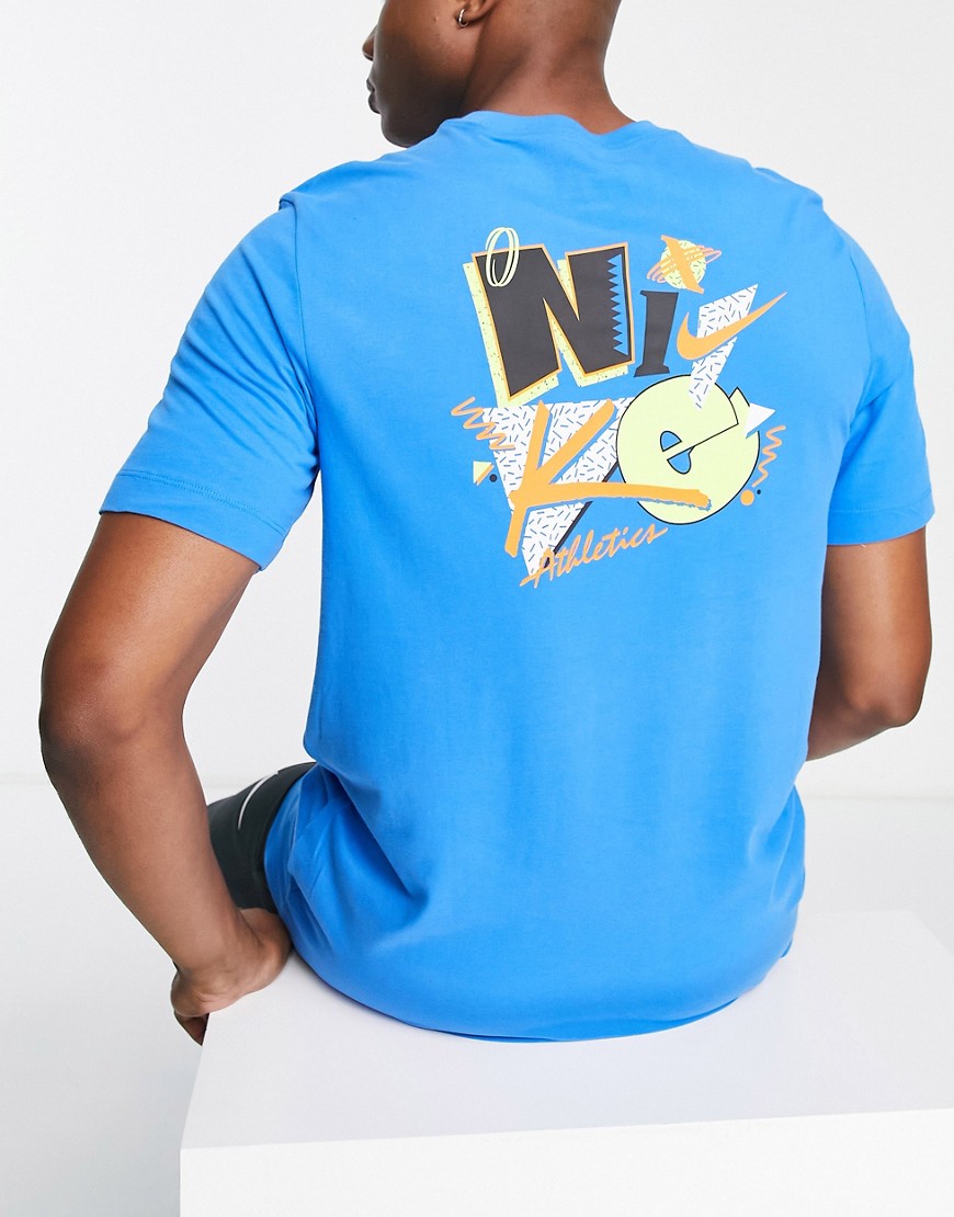 Nike Training Dri-FIT Story Pack retro logo t-shirt in blue