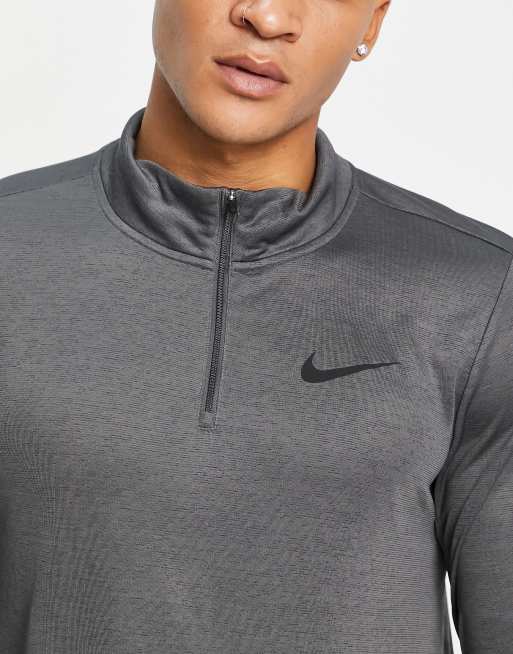 Nike Training Dri-FIT Superset half-zip long sleeve top in gray