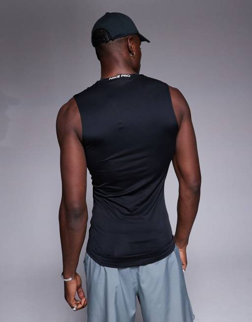 Nike Training – Dri-FIT – Svart linne i muscle fit, 3 av 4