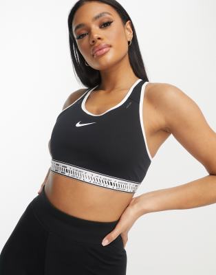 Nike Women's Swoosh Icon Clash Keyhole Sports Bra - Black