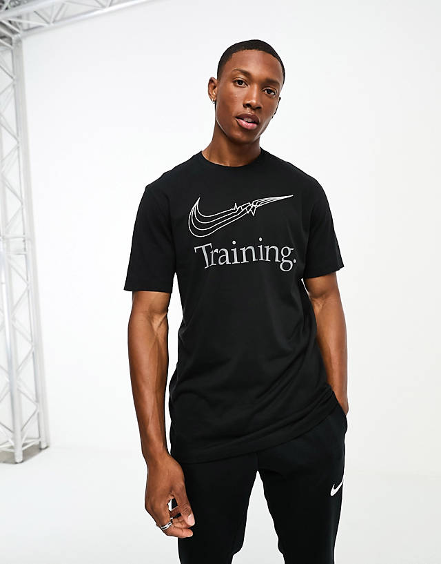 Nike Training - dri-fit swoosh graphic t-shirt in black