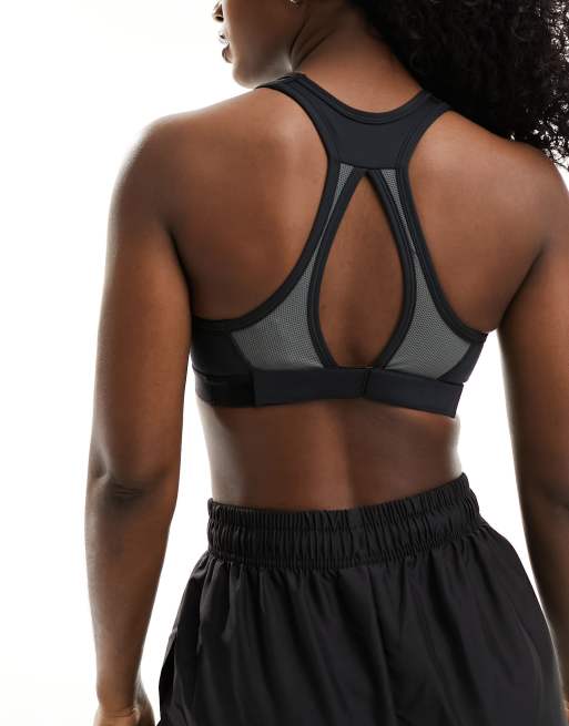 Nike Training Dri-FIT Swoosh high support sports bra in black, 4 of 4