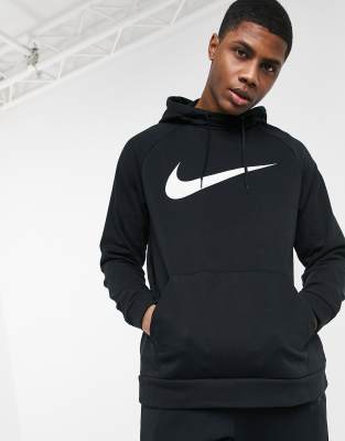 Nike Training Dri-FIT Swoosh hoodie in black  - ASOS Price Checker