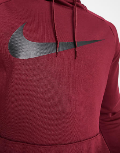 Nike Training Dri-FIT Swoosh hoodie in red, 4 of 4