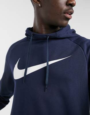 nike swoosh hoodie navy blue