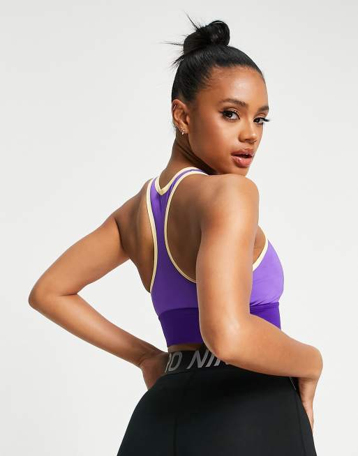 Nike Training Dri-FIT Swoosh longline medium-support padded bra in