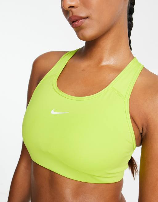 Nike Training Plunge Bra In Yellow, ASOS