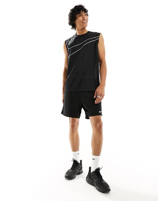 Nike Training Dri-FIT swoosh vest in black , 5 of 6
