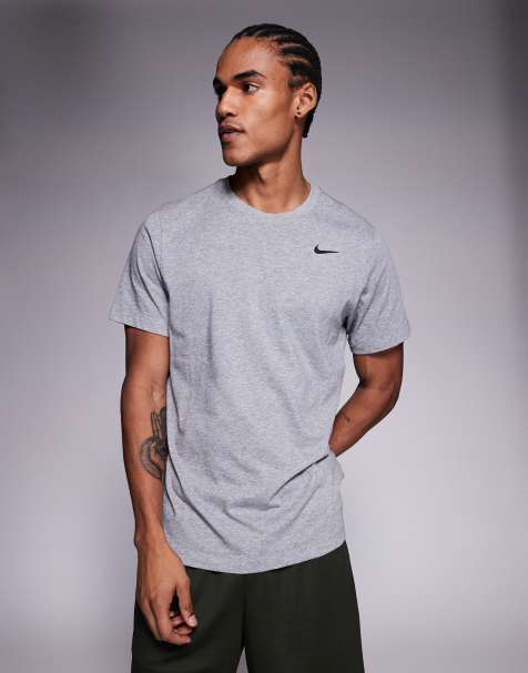 Nike Training - Dri-FIT - T-shirt grigio chiaro con logo - view 1