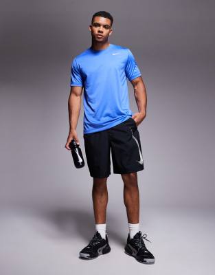 Nike Dri-FIT ネイビー Nike Men's Pro Training Dri-FIT Short-Sleeve Top -Blue