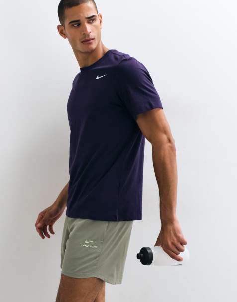Nike Training Dri-FIT T-shirt in cotone blu navy - view 1
