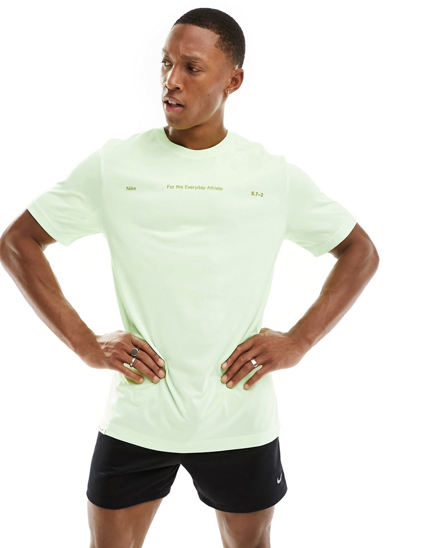 Nike Training Dri-FIT t-shirt in lime green