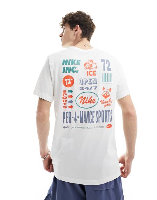 Nike Training - Dri-FIT - T-shirt met grafische print in wit