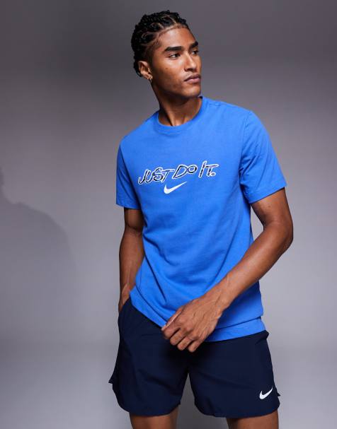 Nike Training Dri-FIT T-shirt with graphic print in blue - view 1