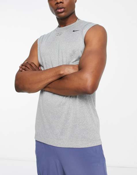 Nike Training Dri-Fit tank in grey - view 1