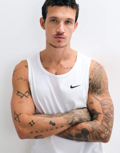 Nike Training Dri-FIT tank in white - view 1