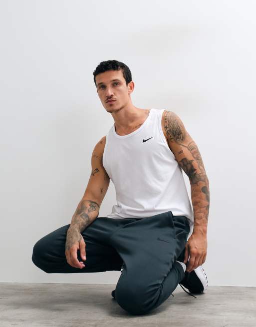 Nike Training Dri-FIT tank in white, 2 of 5