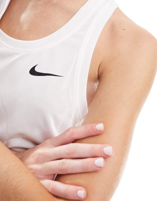 Nike Training Dri-FIT tank top in white