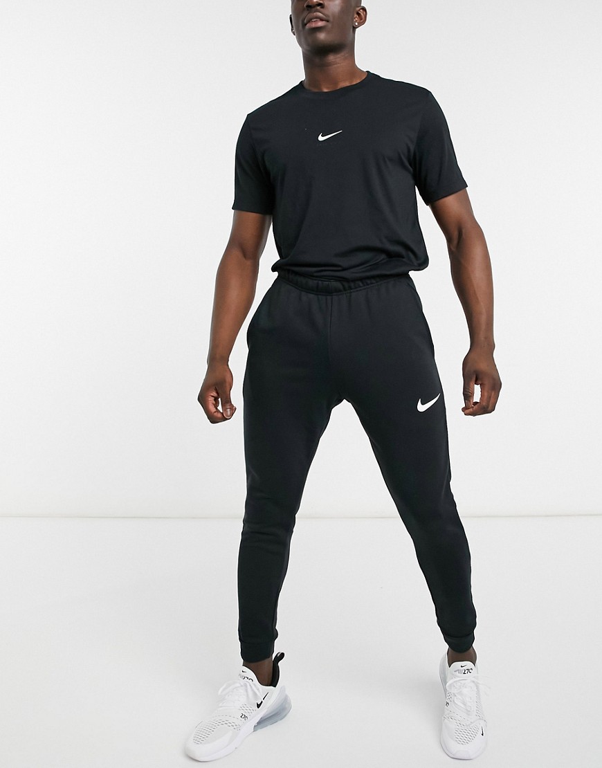 Nike Training Dri-FIT tapered fleece joggers in black