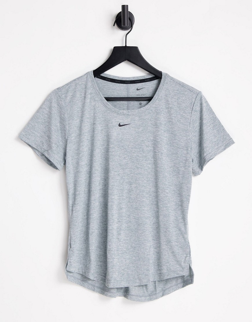 Nike Dri-fit One T-shirt In Gray Heather